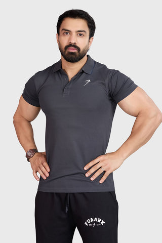 Aura Polo T-shirt Dark Grey