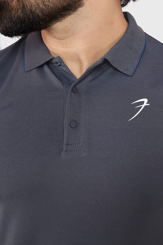 Aura Polo T-shirt Dark Grey