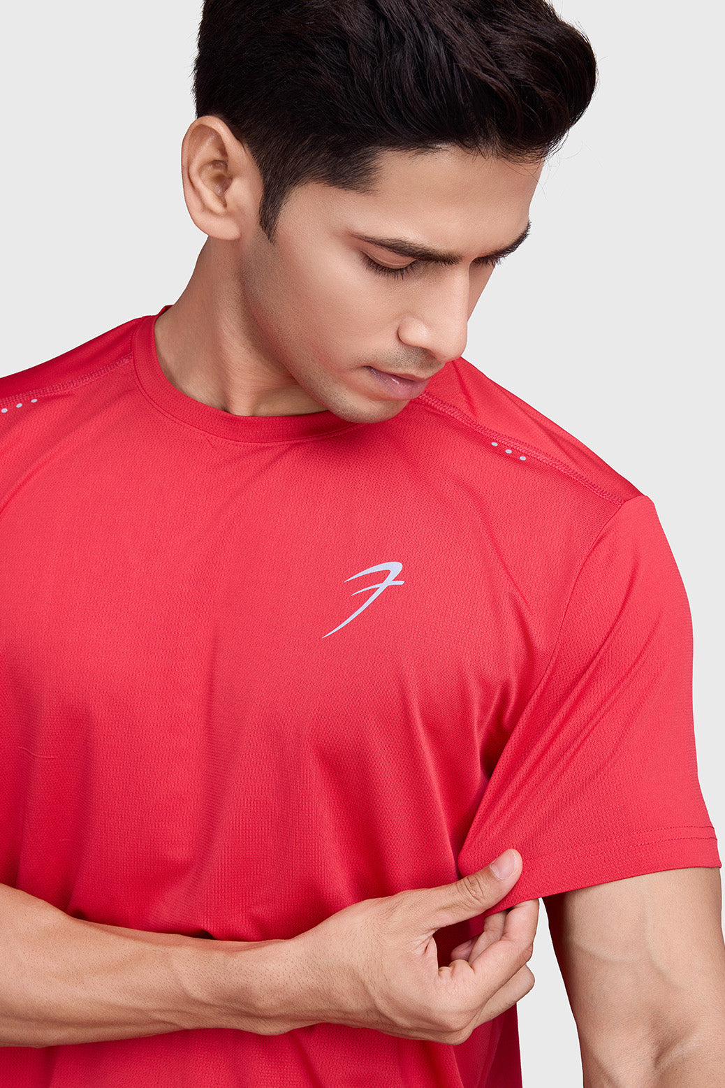 Laser Cut Running T-shirt Red