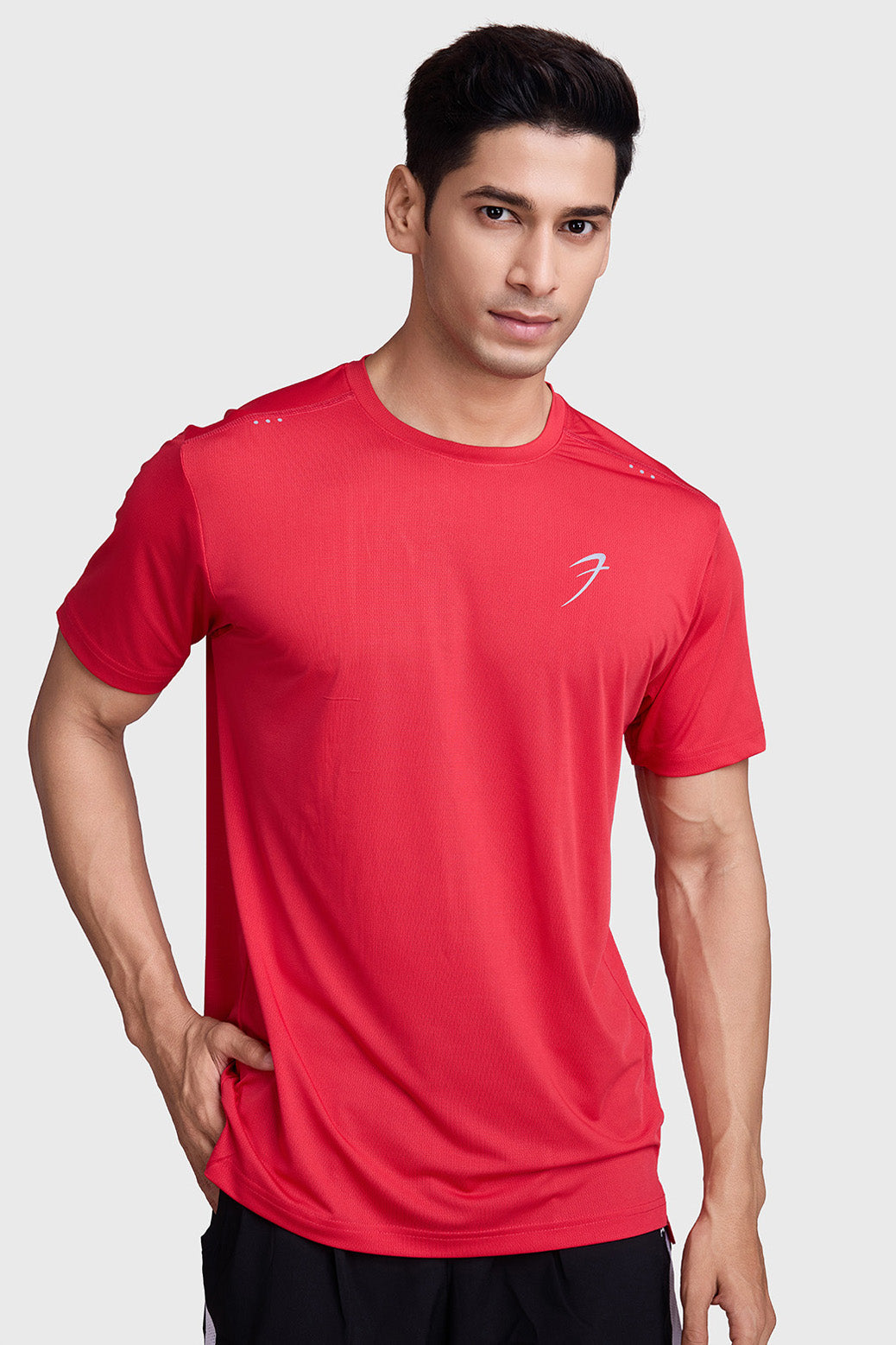 Laser Cut Running T-shirt Red