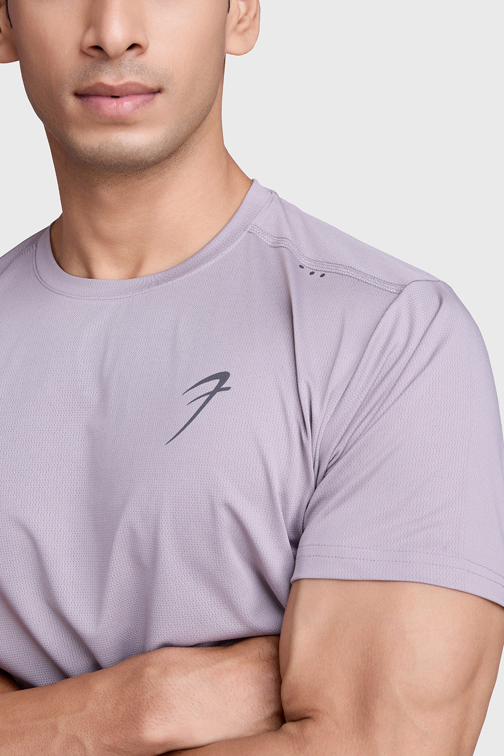 Laser Cut Running T-shirt Grey