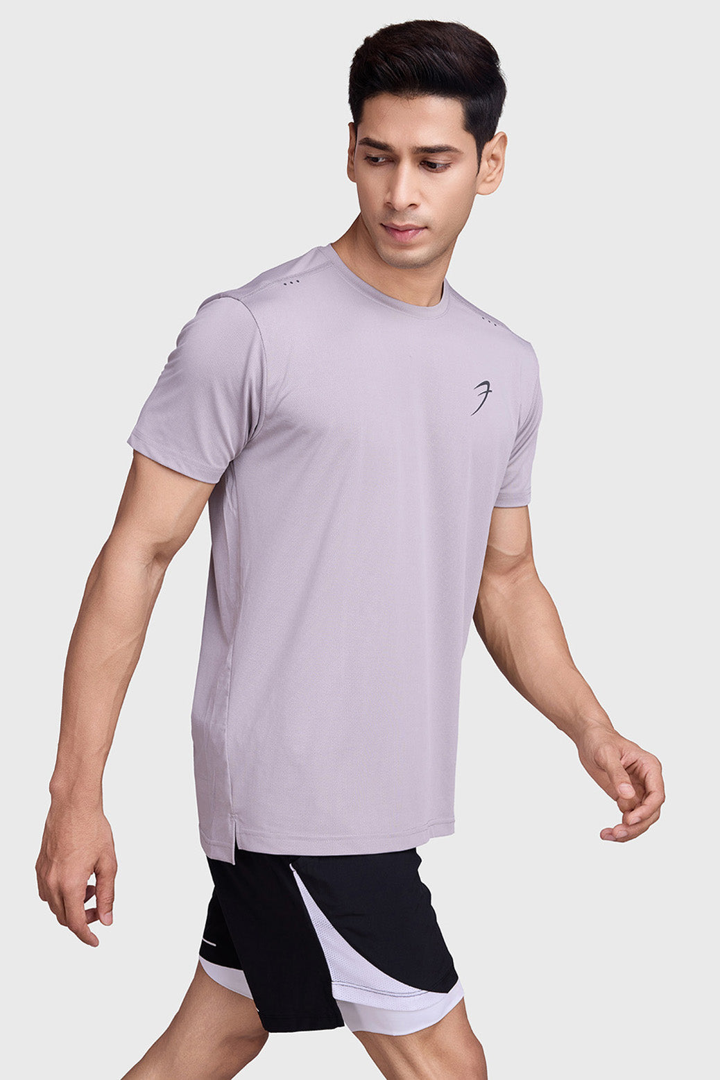 Laser Cut Running T-shirt Grey