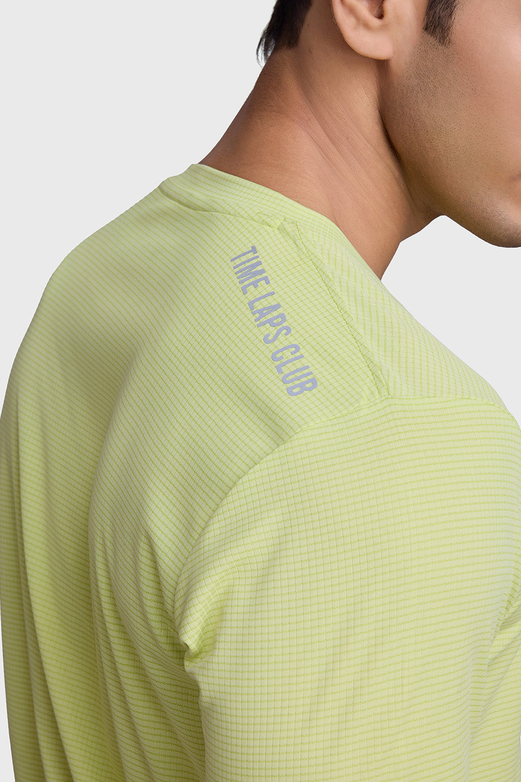 Checks Running T-shirt Lime