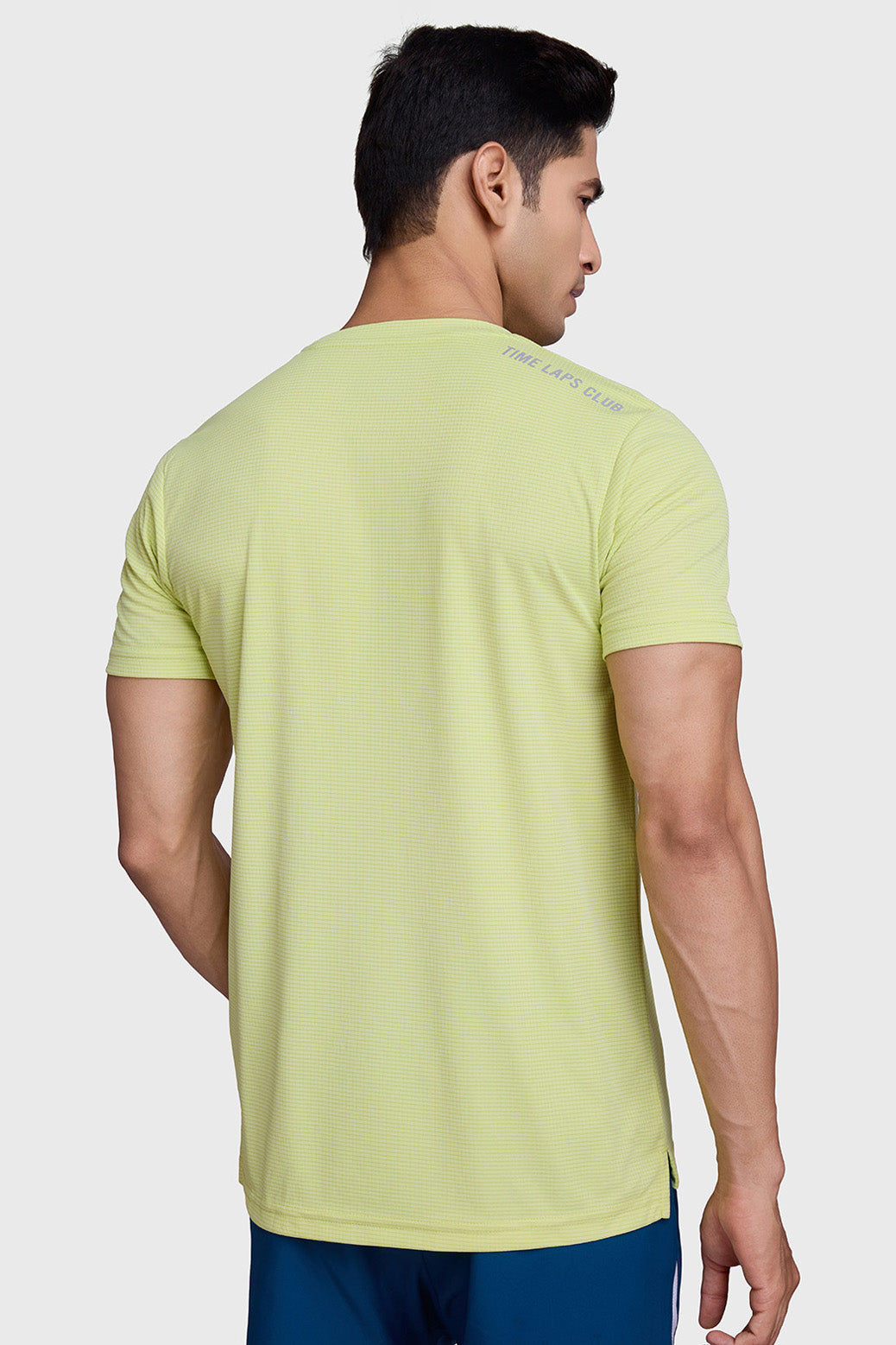 Checks Running T-shirt Lime