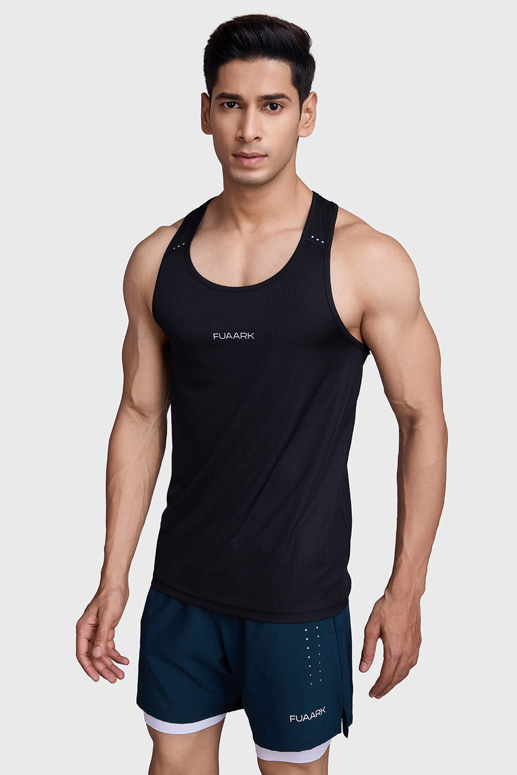 Checks Running Tank Black