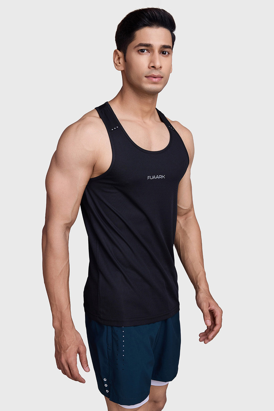 Checks Running Tank Black