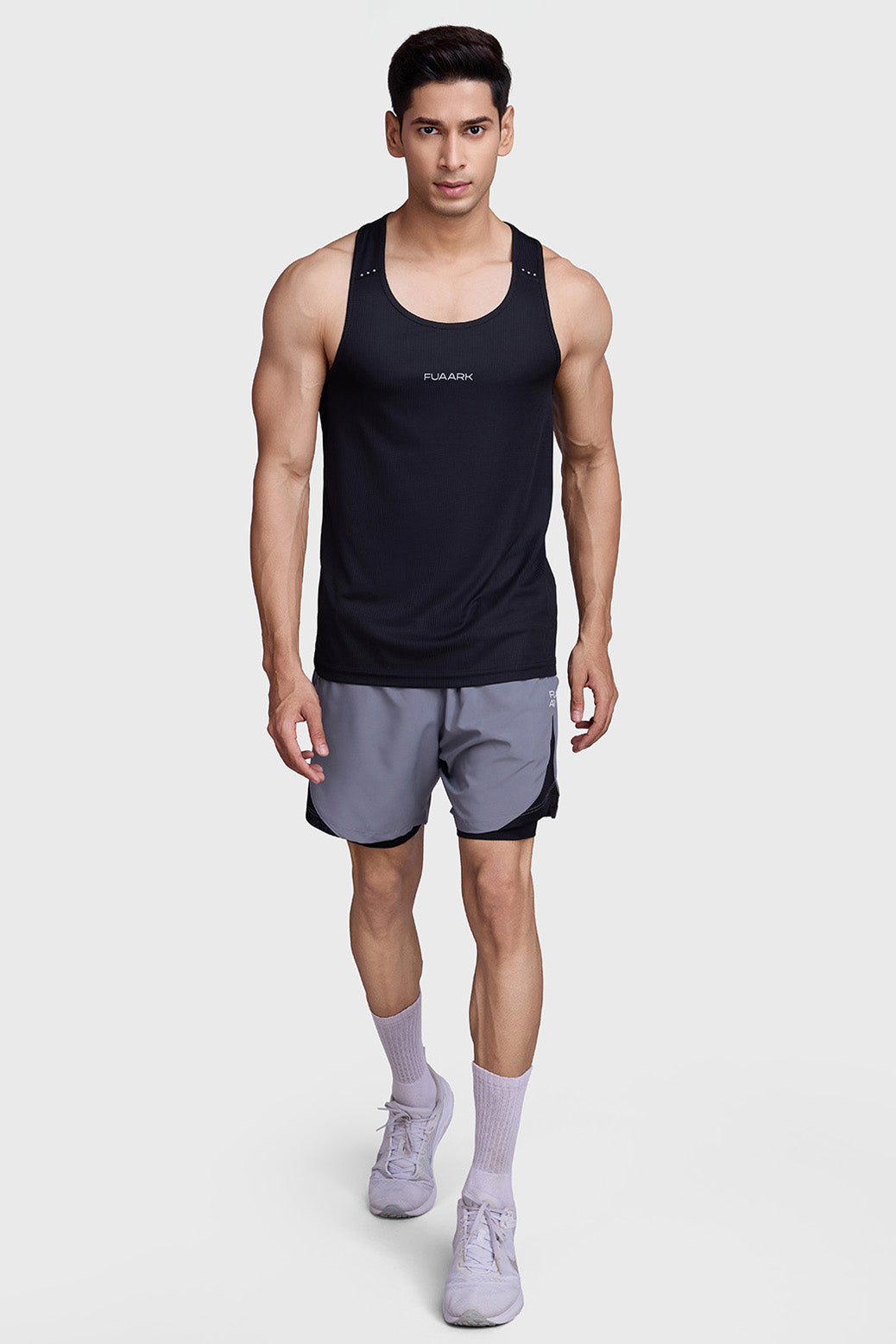 Checks Running Tank Black