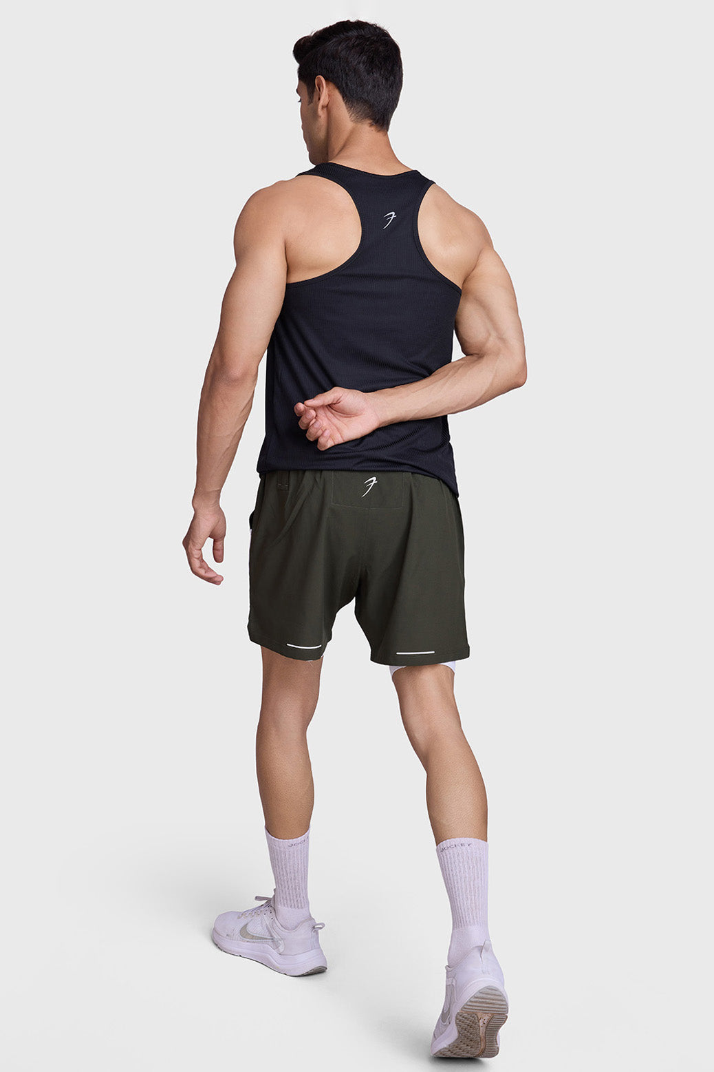 2 in 1 Mesh Shorts Olive