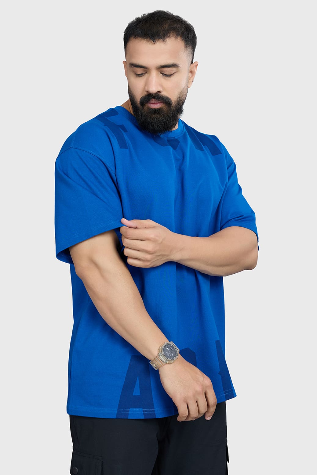 Refined Oversized T-shirt Royal Blue