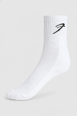 Classic Quarter Socks White/Black