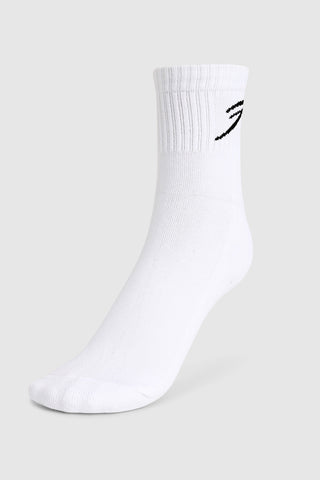 Classic Quarter Socks White/Black