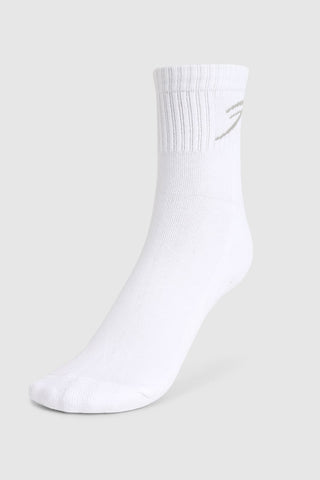 Classic Quarter Socks White/Grey
