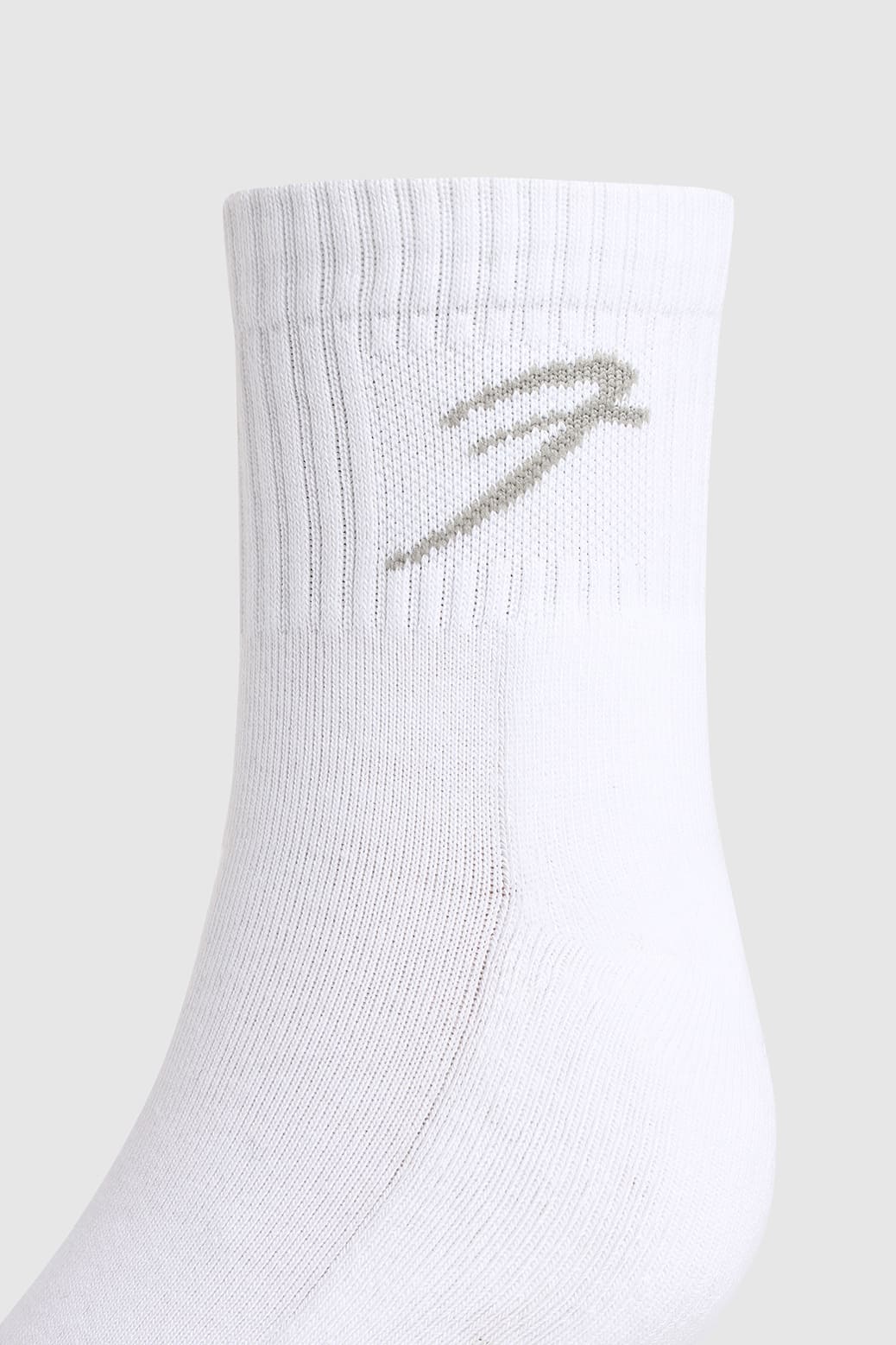 Classic Quarter Socks White/Grey