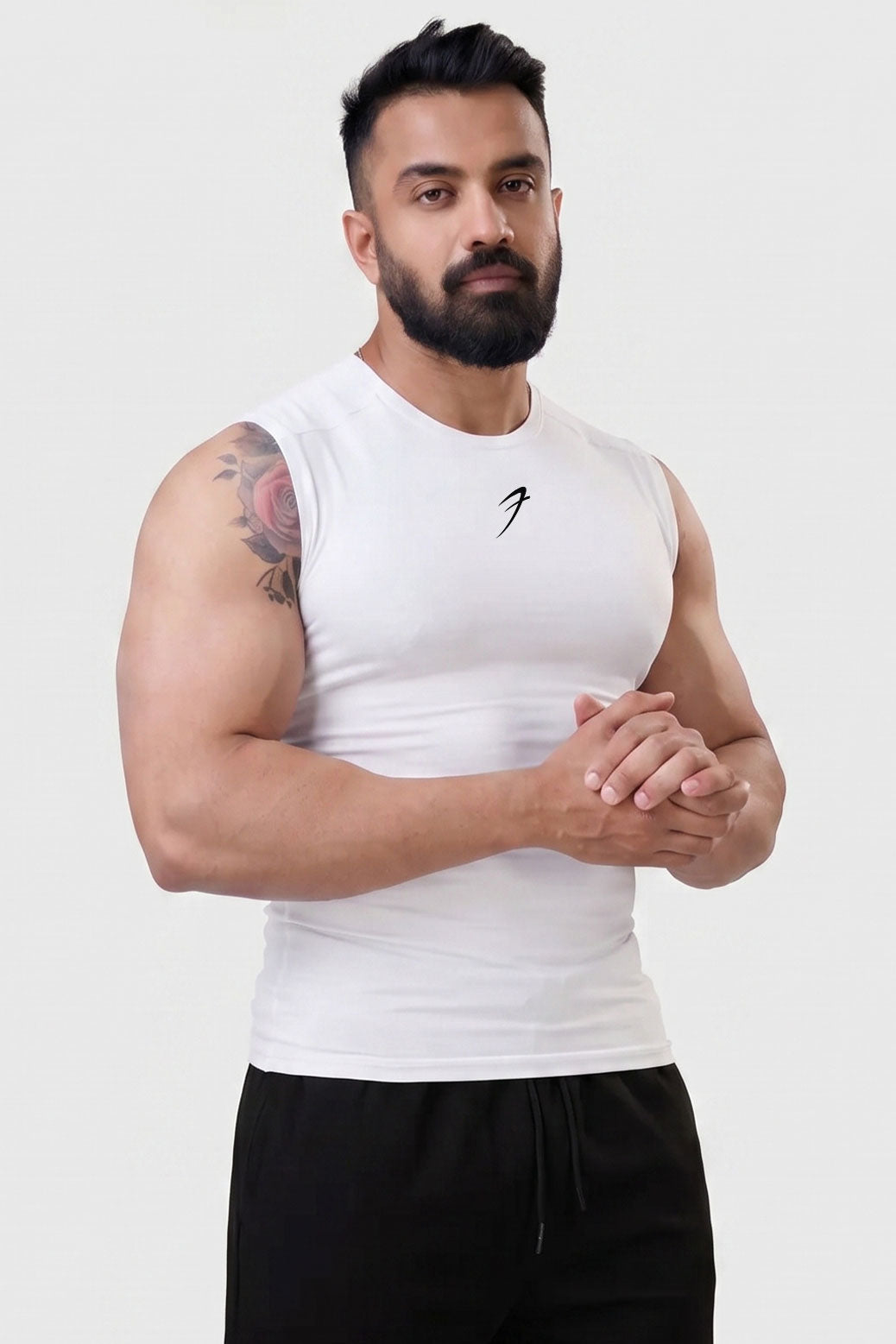 Compression Sleeveless Tank White