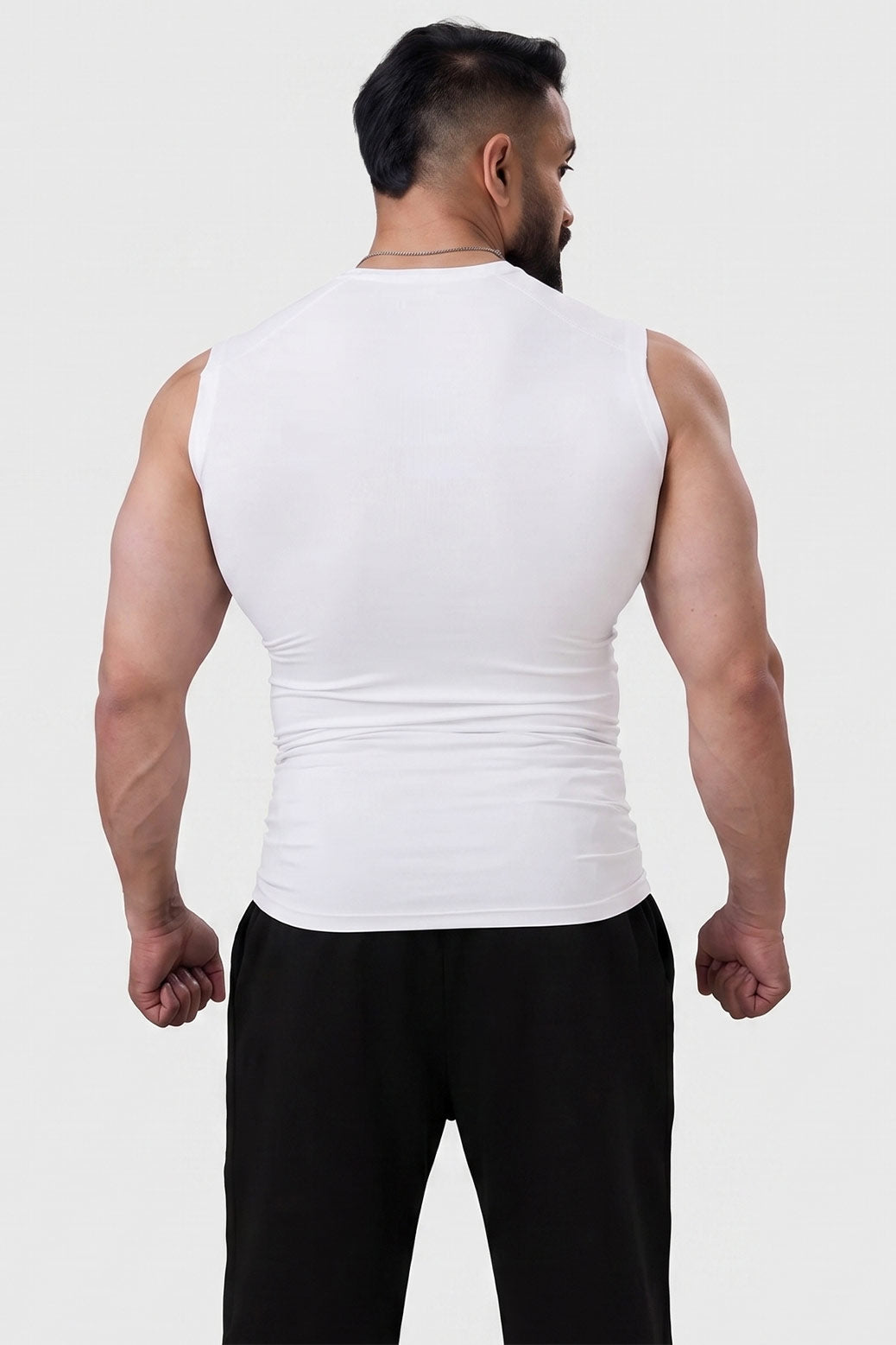 Compression Sleeveless Tank White