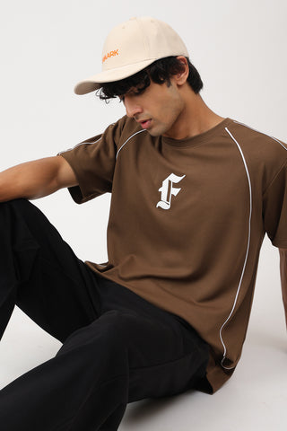 Contour Oversized T-shirt Brown