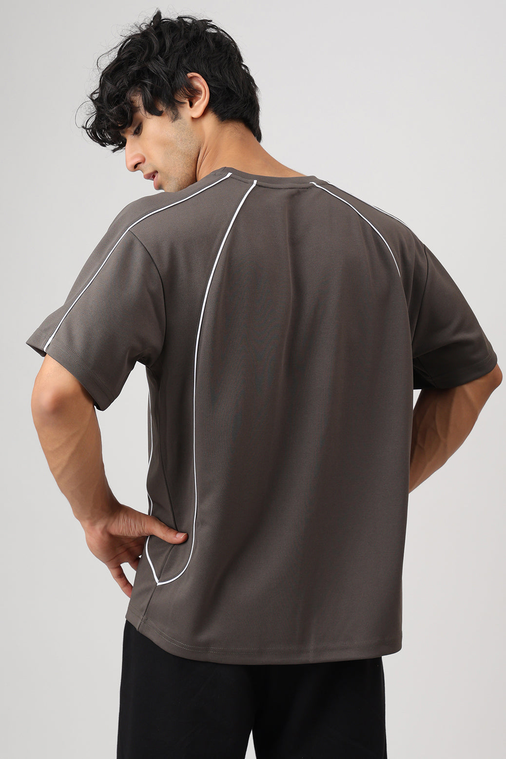 Contour Oversized T-shirt Dark Grey