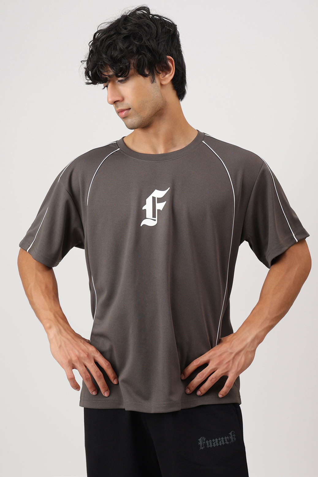 Contour Oversized T-shirt Dark Grey