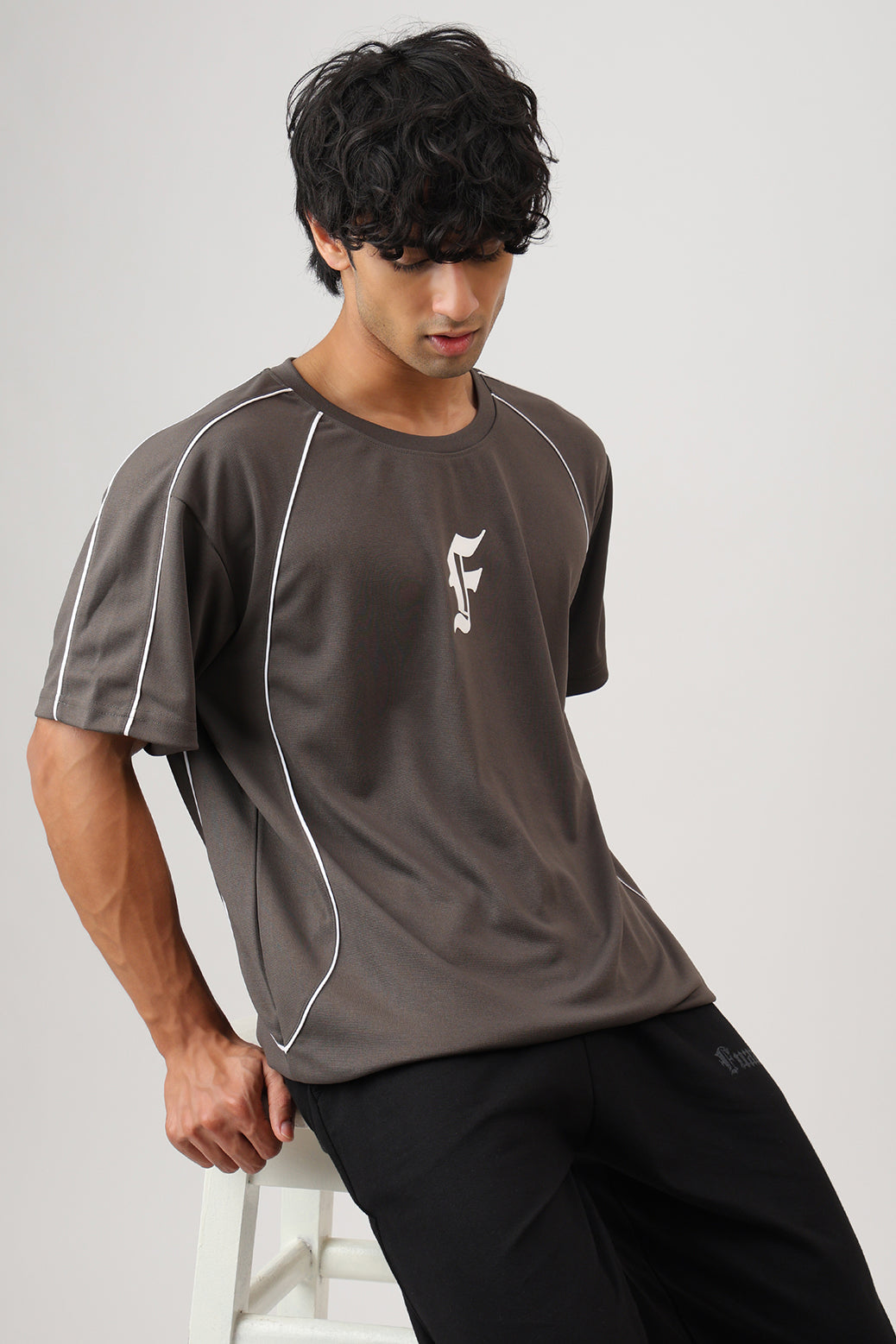 Contour Oversized T-shirt Dark Grey