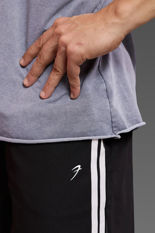 Ascend Washed Capsleeve Tank Light Grey