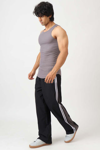 Essential Ribbed Tank Grey