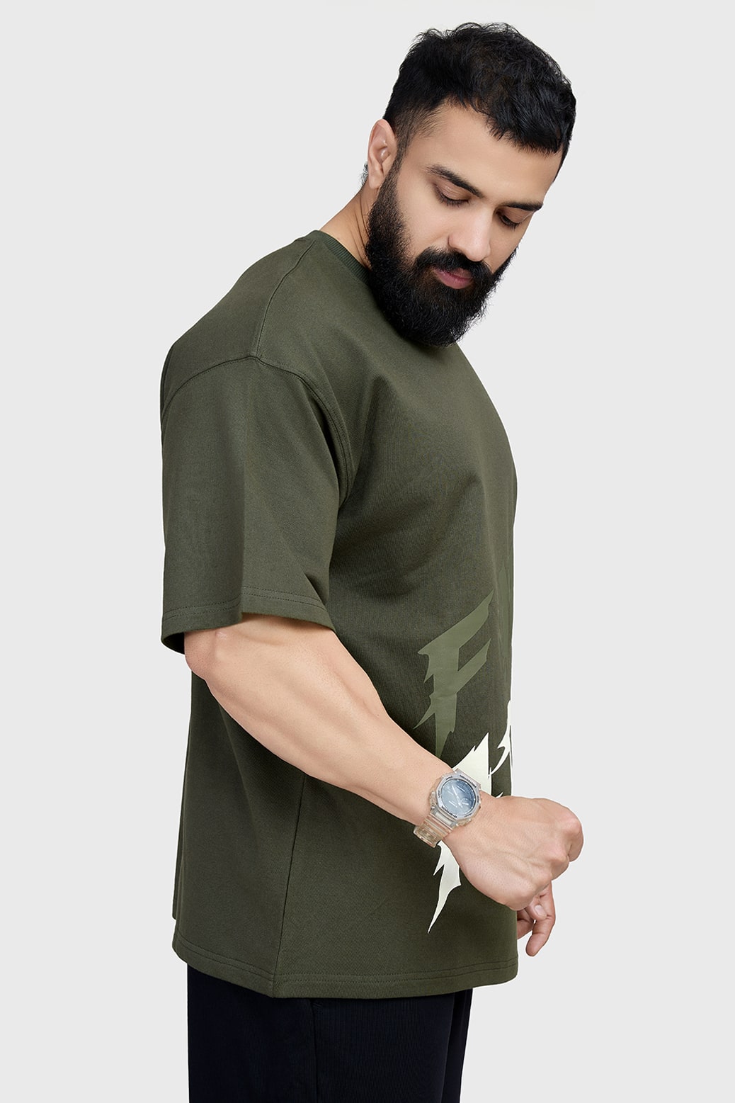 Edge Oversized T-shirt Olive