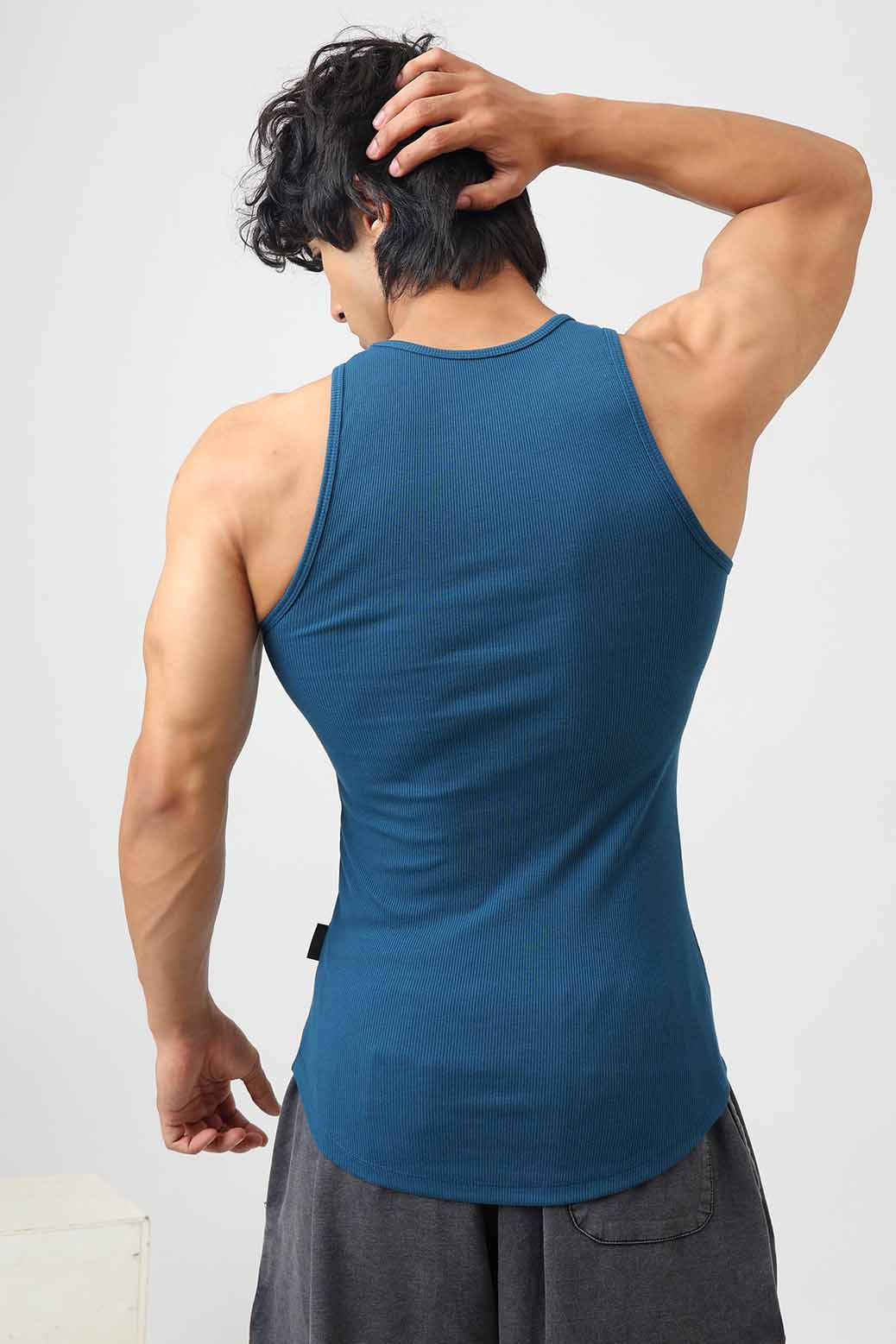 Essential Ribbed Tank Teal