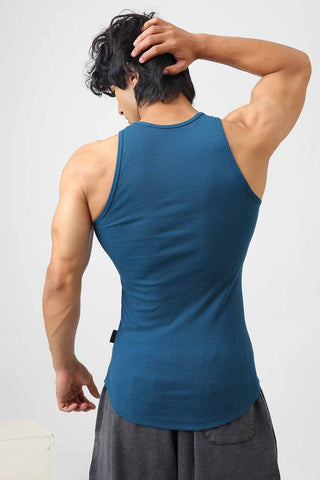 Essential Ribbed Tank Teal