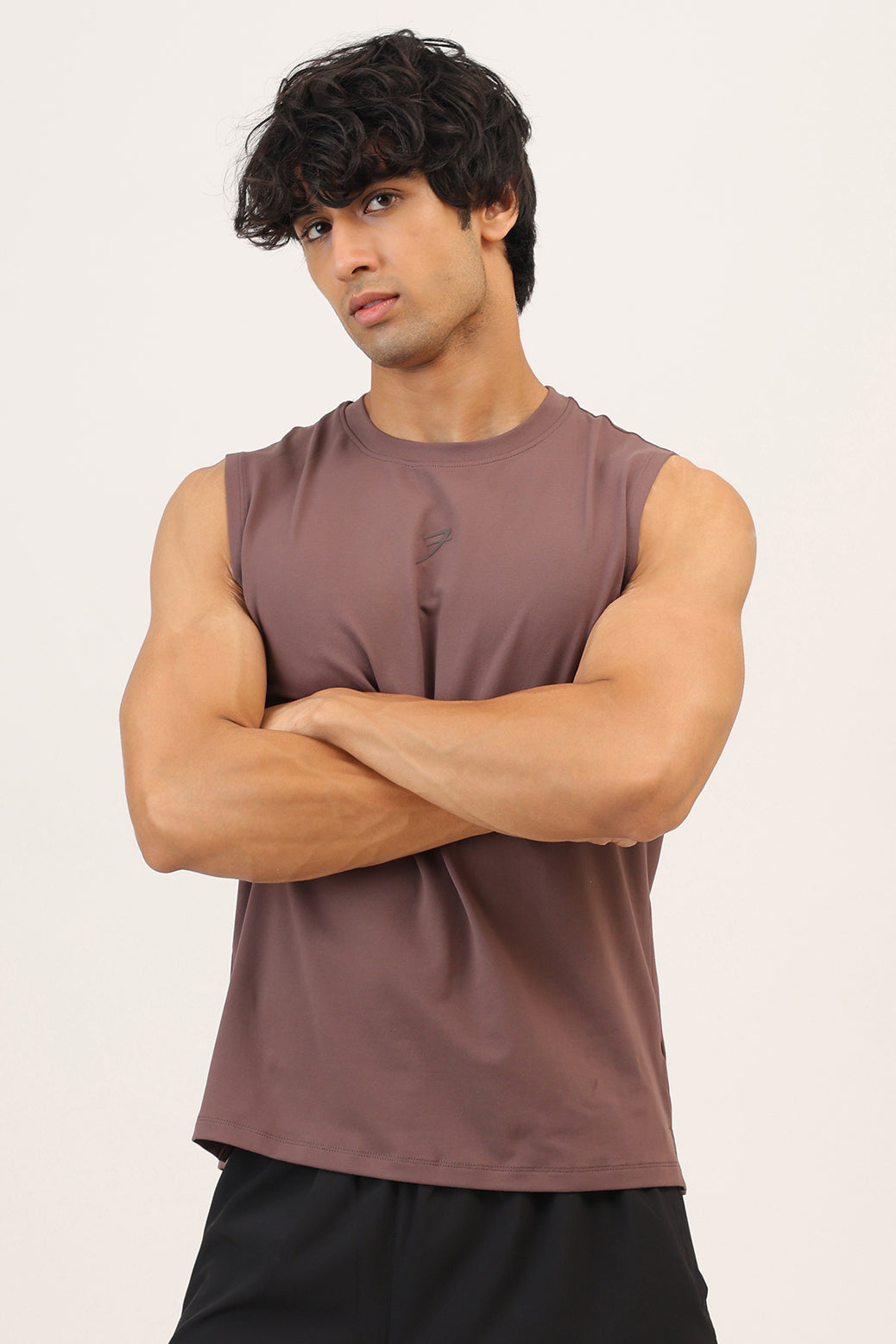 Essential Soft Muscle Tank Brown