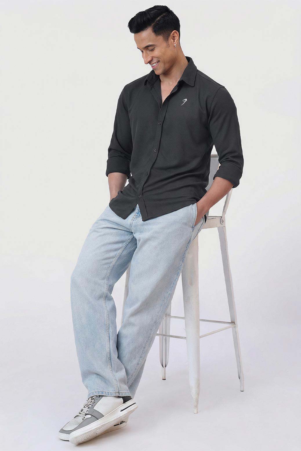 Foundation Fullsleeves Shirt Dark Grey