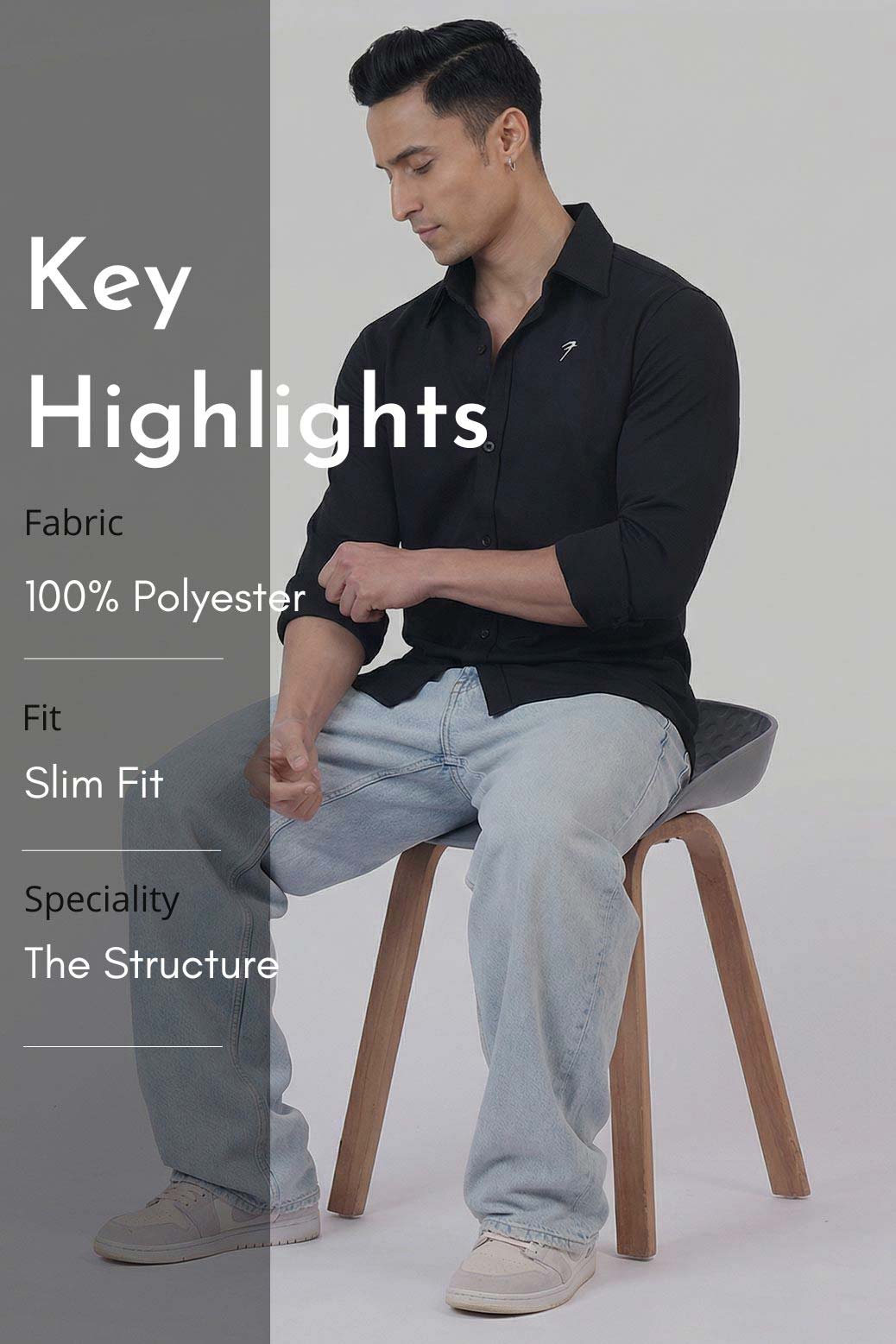 Foundation Fullsleeves Shirt Black