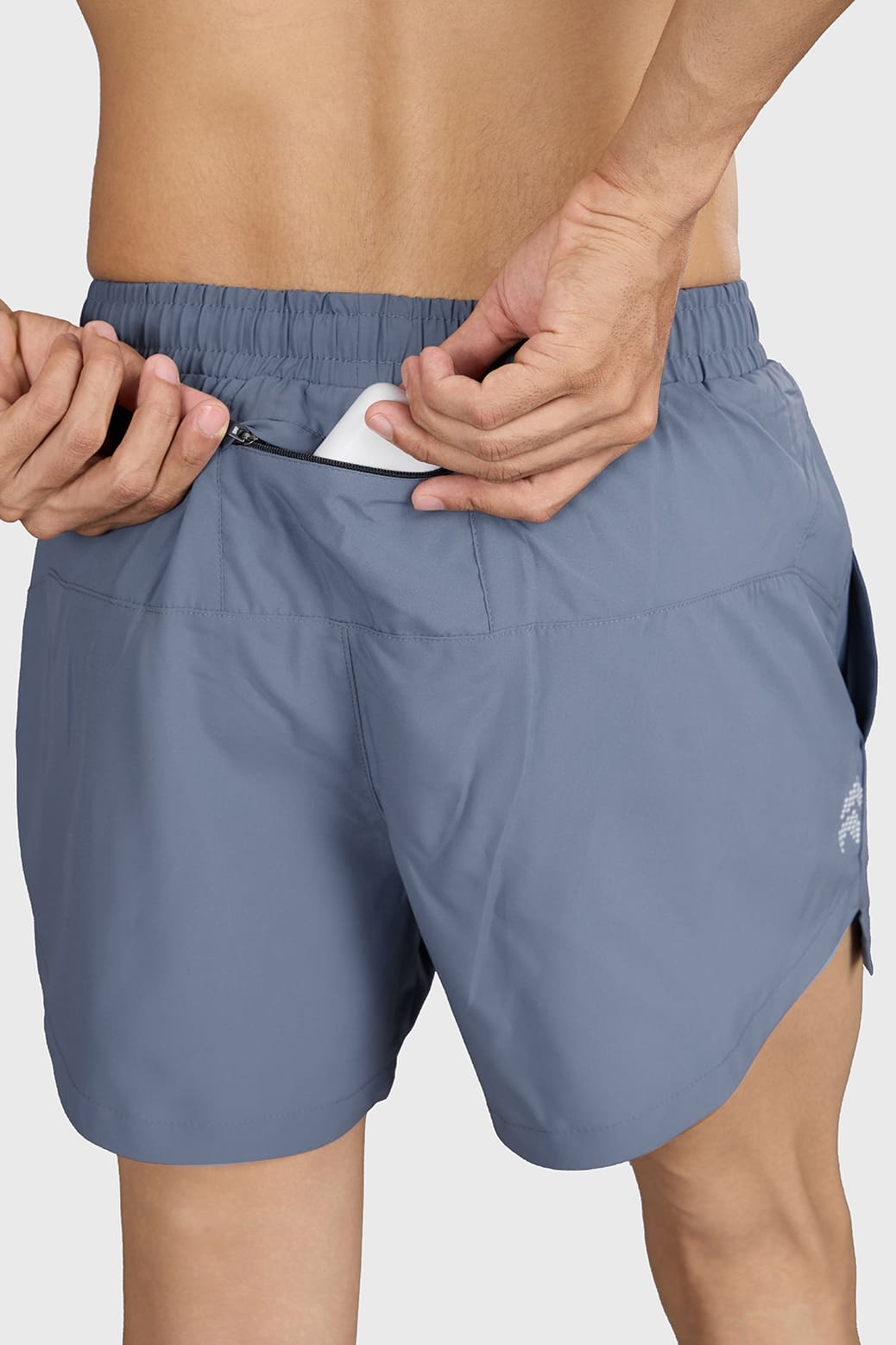 Pulse 4" Running Shorts Light Grey