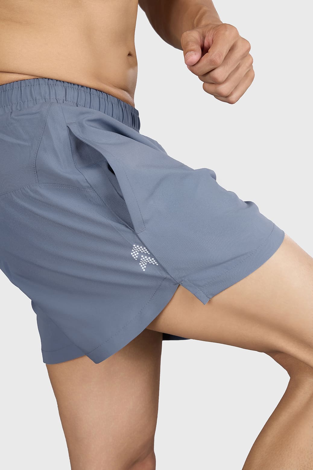 Pulse 4" Running Shorts Light Grey