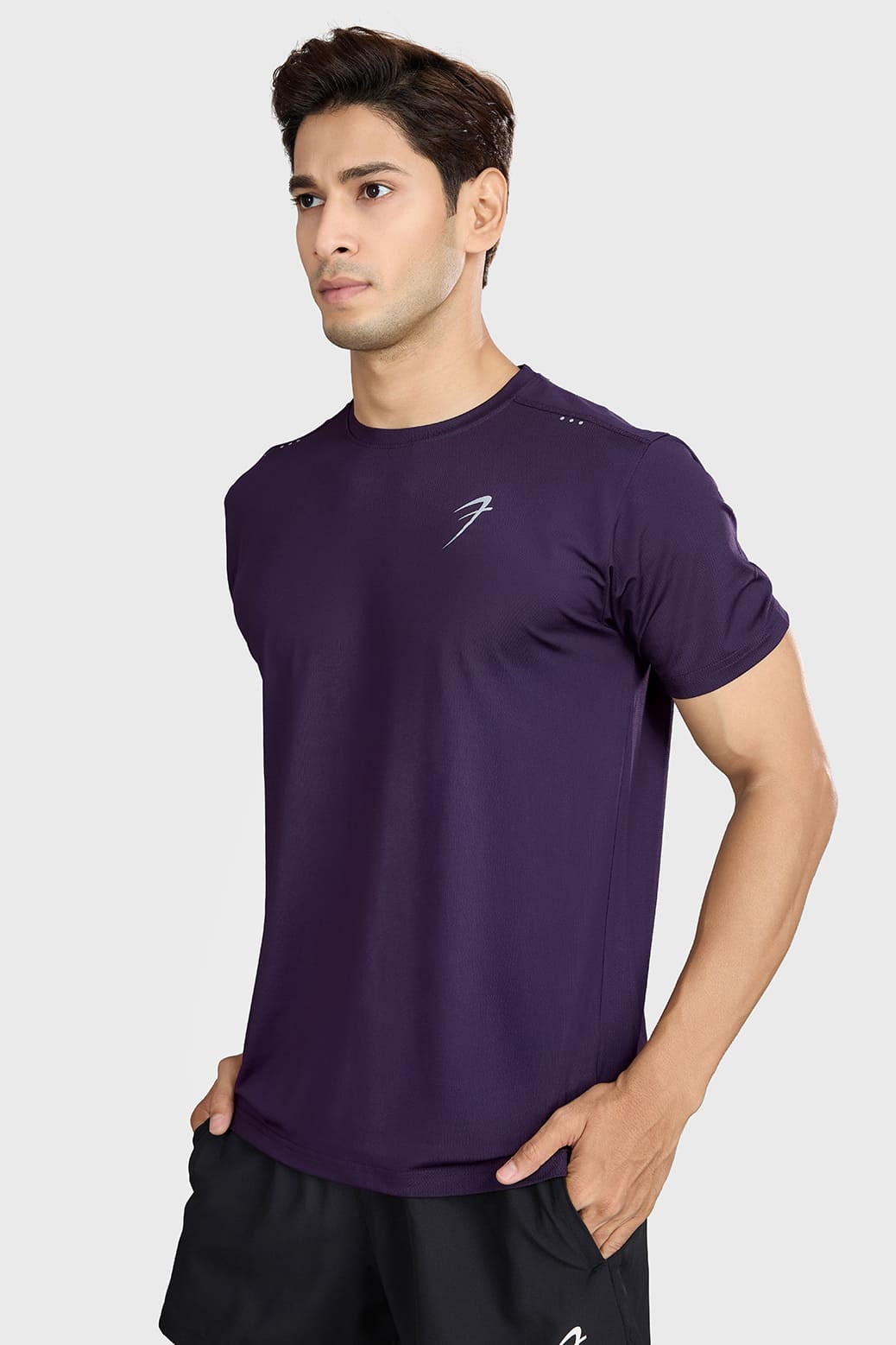 Laser Cut Running T-shirt Violet