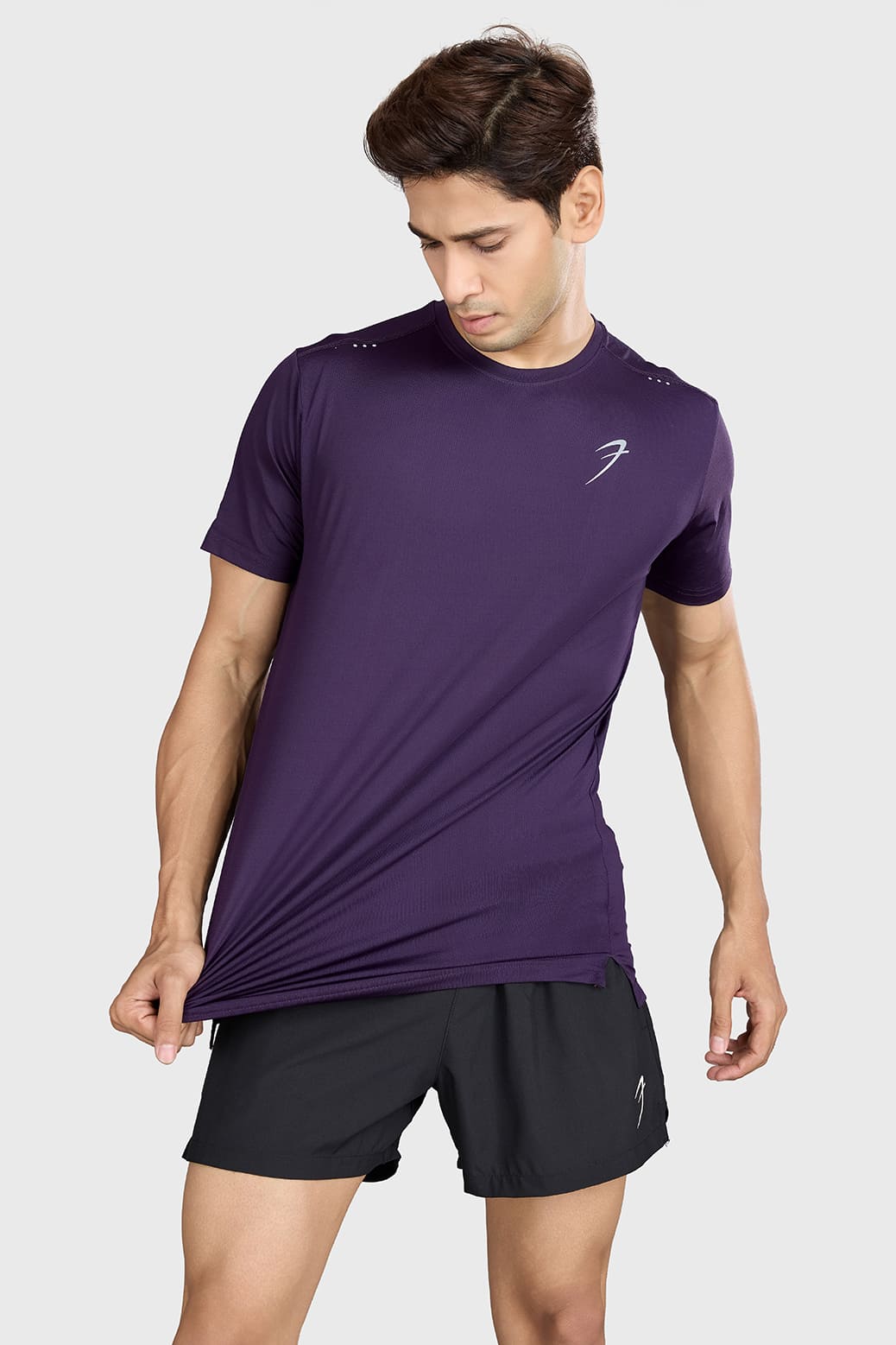 Laser Cut Running T-shirt Violet