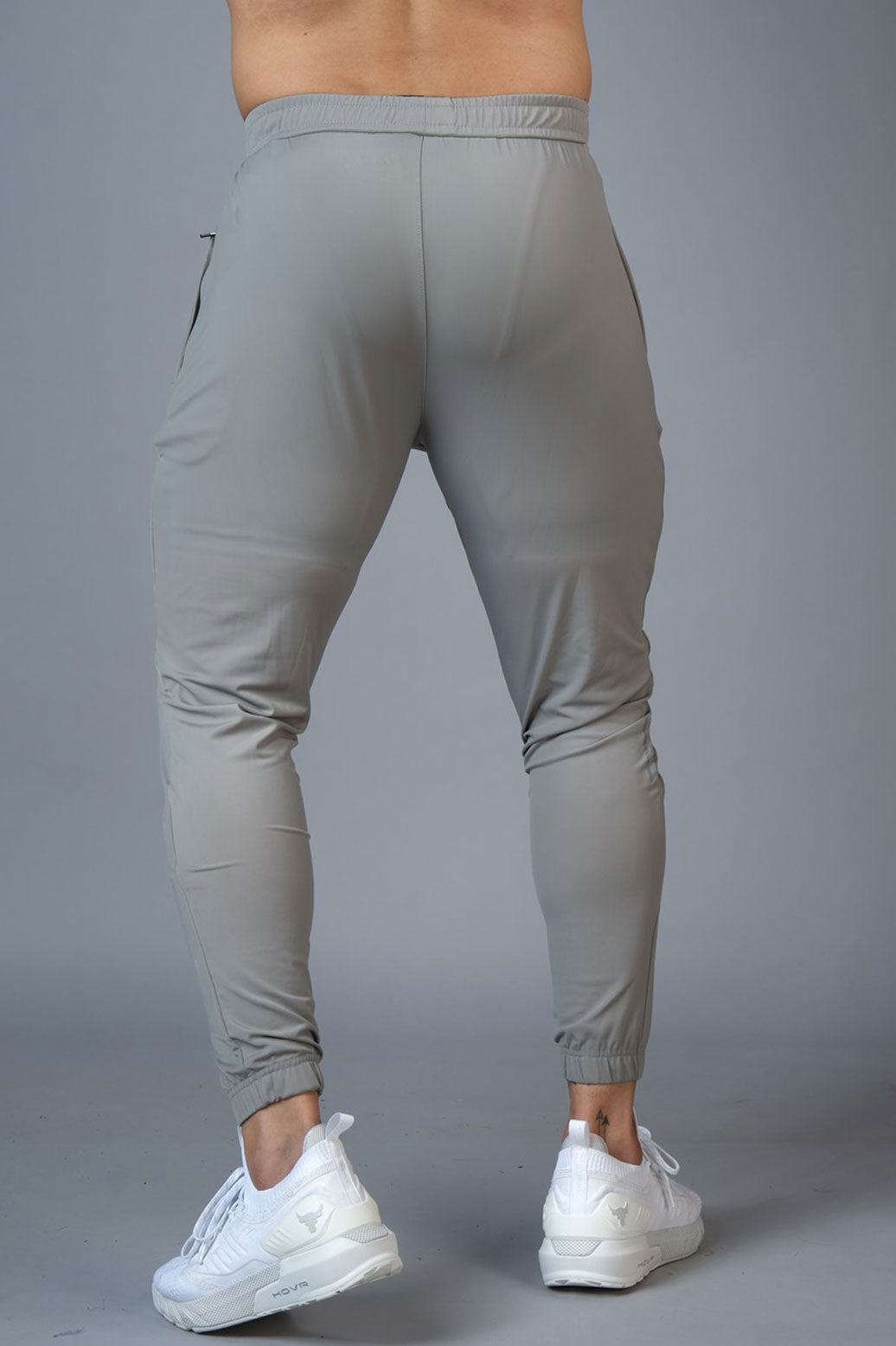 Identity Nylon Joggers Light Grey