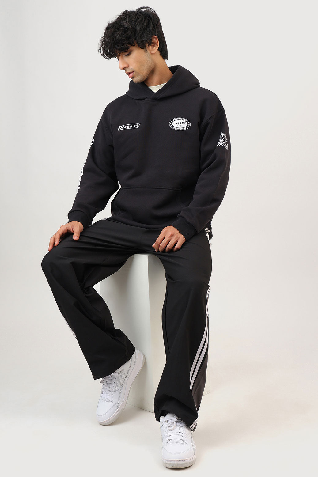 Fuaark Racing Club Oversized Hoodie Black