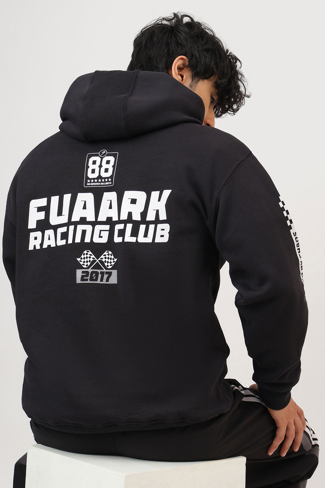 Fuaark Racing Club Oversized Hoodie Black