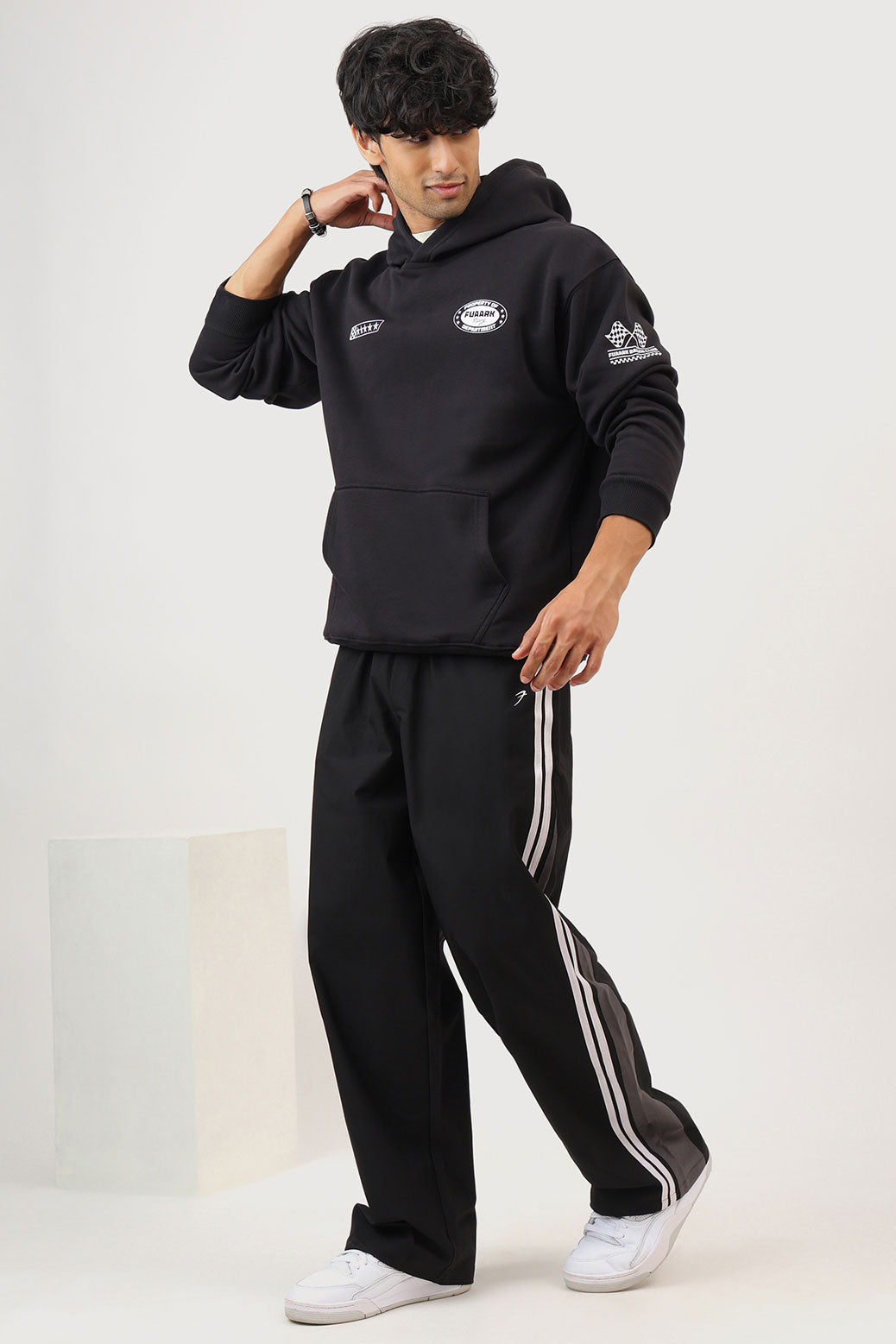 Fuaark Racing Club Oversized Hoodie Black