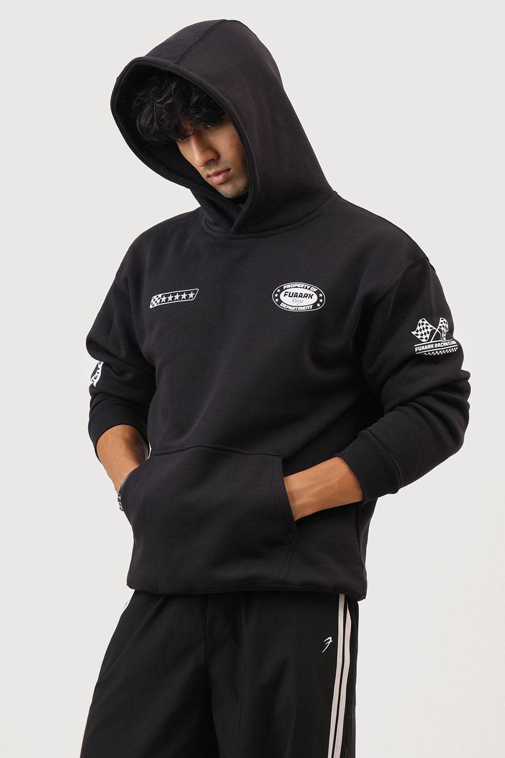 Fuaark Racing Club Oversized Hoodie Black