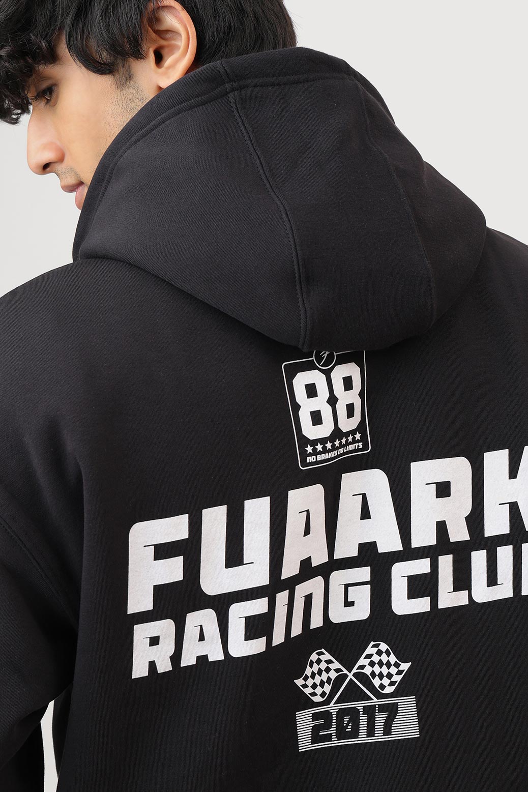 Fuaark Racing Club Oversized Hoodie Black