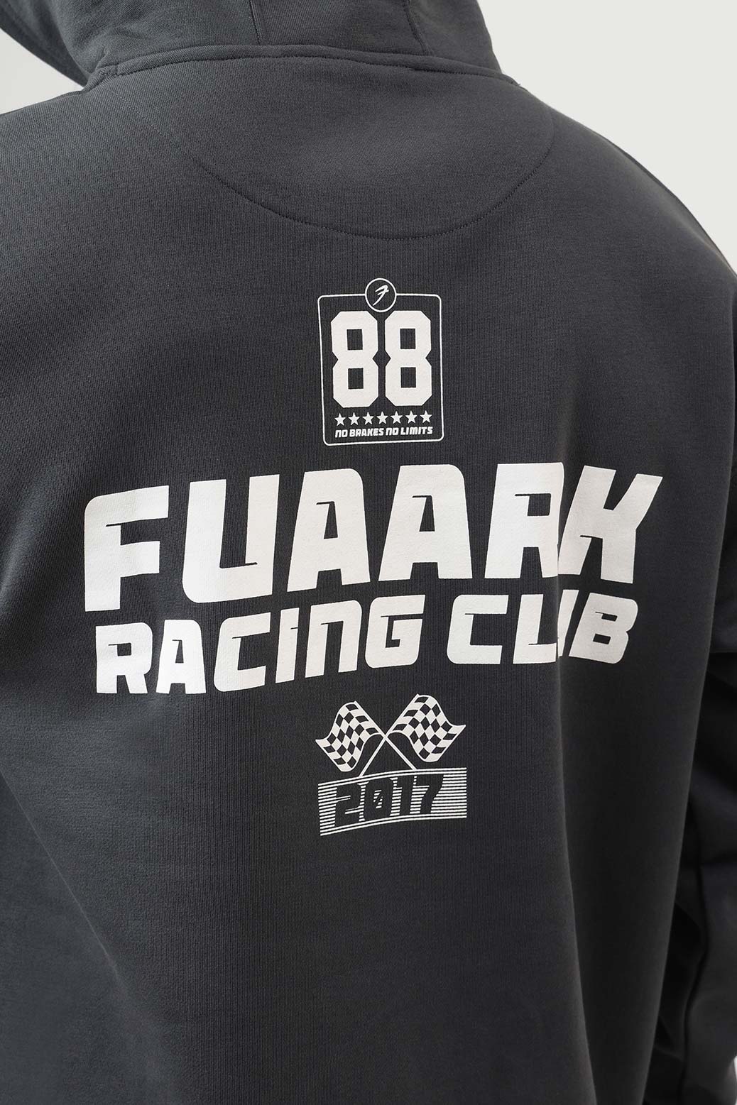 Fuaark Racing Club Oversized Hoodie Dark Grey