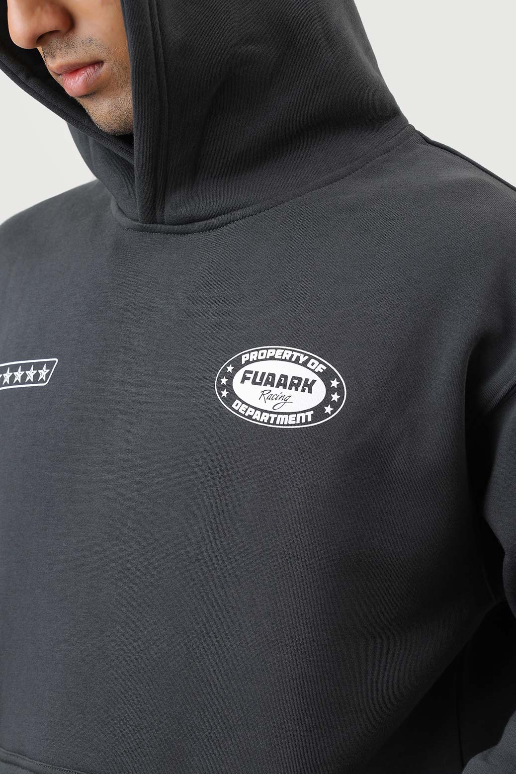 Fuaark Racing Club Oversized Hoodie Dark Grey