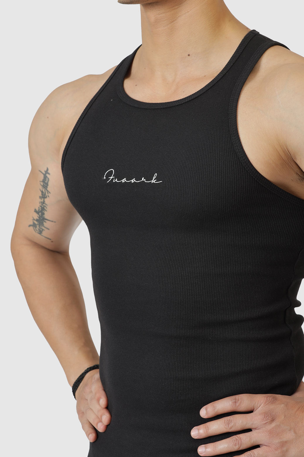 Ribbed Tank Black