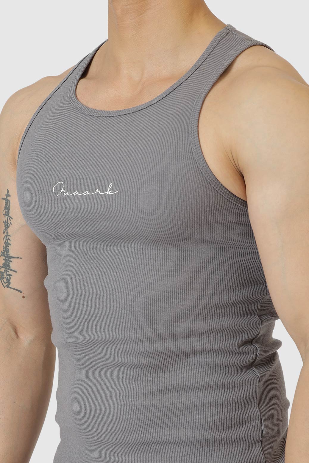 Ribbed Tank Grey