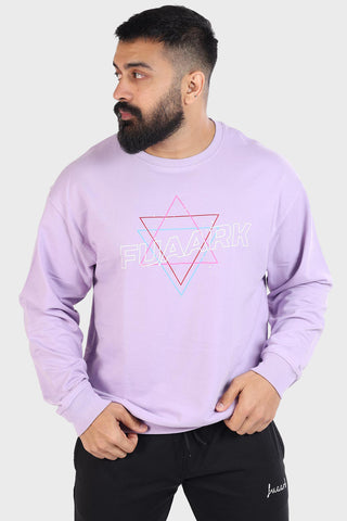 Star Oversized Sweatshirt Lilac