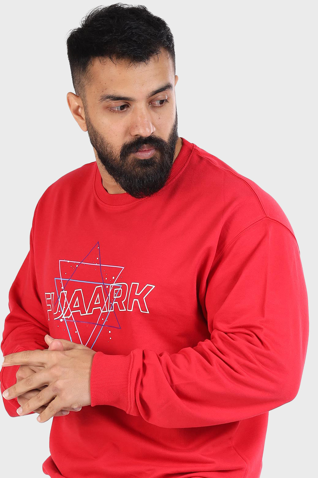 Star Oversized Sweatshirt Red