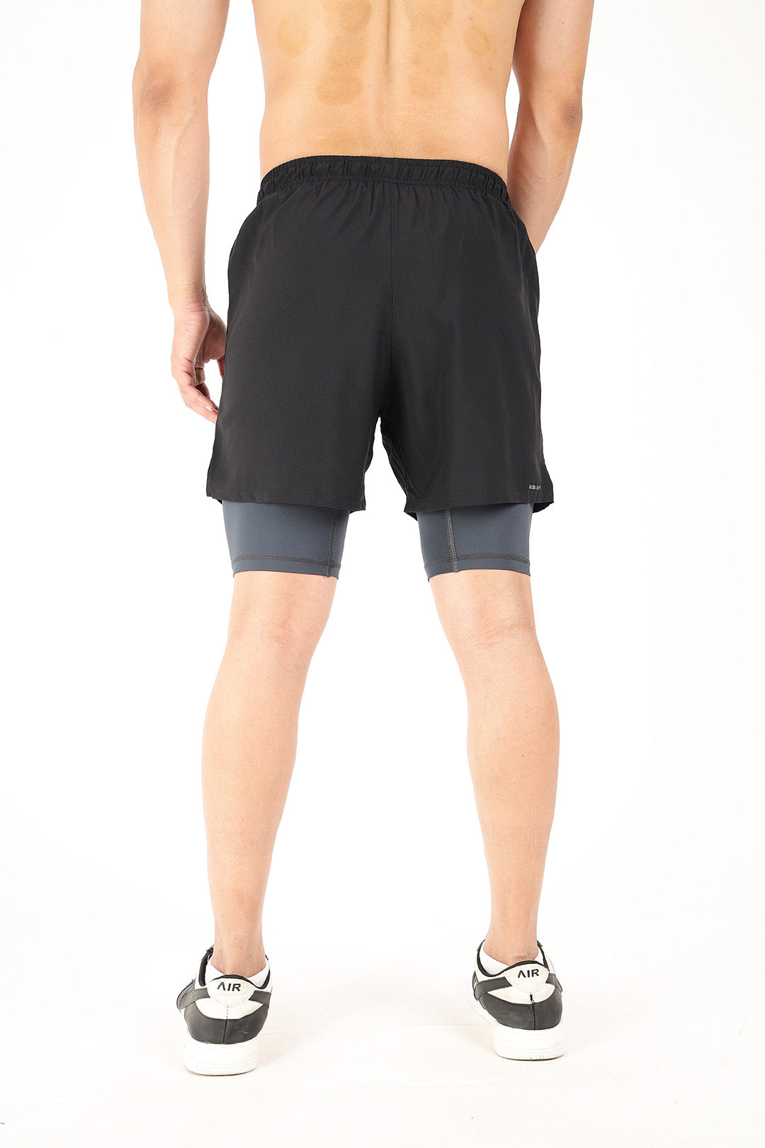 2 in 1 5" Compression Shorts Black