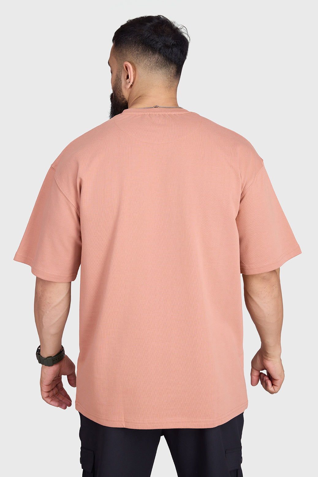 Blurred Oversized T-shirts Warm Beige