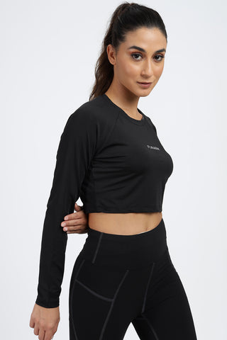 Classic Crop Top T-shirt Black